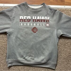 Novus NWOT Gray Red Hawk Baseball Men's Md Sweatshirt Brand New